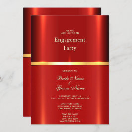 Eenvoudige uitnodiging voor rood Verloving