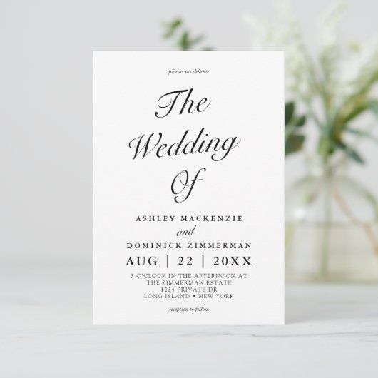 Eenvoudige uitnodiging voor routineweddenschappen (Staand voorkant)