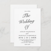 Eenvoudige uitnodiging voor routineweddenschappen (Voorkant / Achterkant)