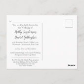 Eenvoudige uitnodiging voor Silver Grey & White We (Achterkant)