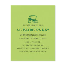 Eenvoudige uitnodiging voor St. Patricks Day