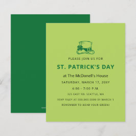Eenvoudige uitnodiging voor St. Patricks Day