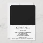 Eenvoudige uitnodiging voor twee foto-Afstuderen (Achterkant)