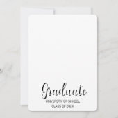 Eenvoudige uitnodiging voor twee foto-Afstuderen (Voorkant)