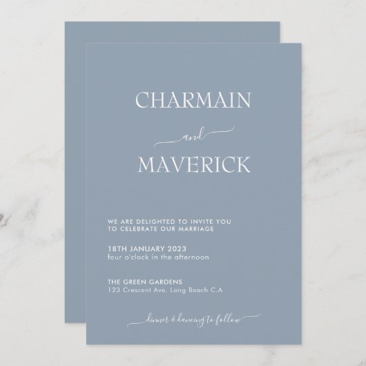 Eenvoudige uitnodiging voor uitzending van een bla (Voorkant / Achterkant)