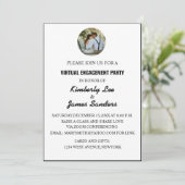 Eenvoudige uitnodiging voor virtuele fotoservice (Staand voorkant)