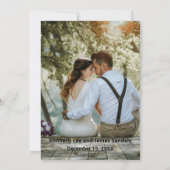 Eenvoudige uitnodiging voor virtuele fotoservice (Achterkant)