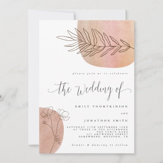 Eenvoudige uitnodiging voor weddenschappen op sjab (Voorkant)