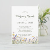 Eenvoudige uitnodiging voor wilde bloemen bruiloft (Staand voorkant)