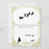 Eenvoudige uitnodiging voor witte elegante kerstfe (Achterkant)