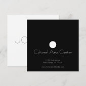 Eenvoudige uitnodiging voor zwart-wit (Voorkant / Achterkant)