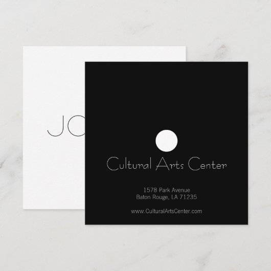 Eenvoudige uitnodiging voor zwart-wit (Voorkant / Achterkant)