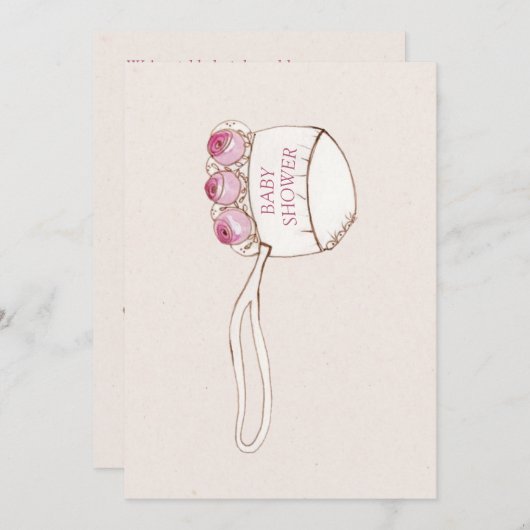 Eenvoudige uitnodigingen tot het indienen van Bab (Voorkant / Achterkant)