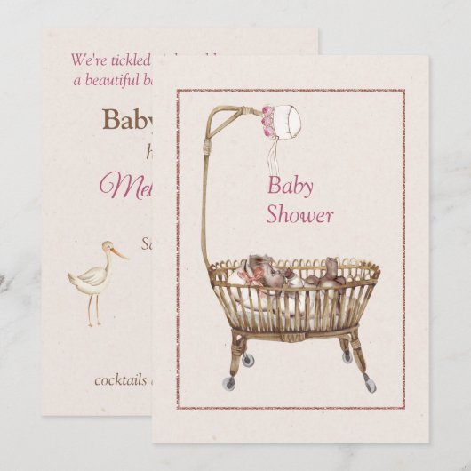 Eenvoudige uitnodigingen tot het indienen van Bab (Voorkant / Achterkant)