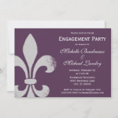 Eenvoudige uitnodigingen van Chic Fleur de Lis Par (Achterkant)