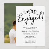 Eenvoudige uitnodigingen van de Engaged Party (Voorkant / Achterkant)