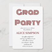 Eenvoudige uitnodigingen van de Graduation Party (Voorkant)