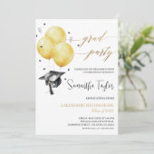 Eenvoudige uitnodigingen van de Graduation Party (Staand voorkant)