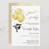 Eenvoudige uitnodigingen van de Graduation Party (Voorkant / Achterkant)