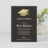 Eenvoudige uitnodigingen van de Graduation Party (Staand voorkant)