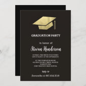 Eenvoudige uitnodigingen van de Graduation Party (Voorkant / Achterkant)