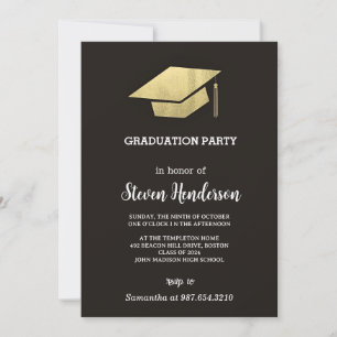 Eenvoudige uitnodigingen van de Graduation Party