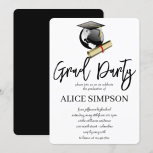Eenvoudige uitnodigingen van de Graduation Party