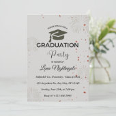 Eenvoudige uitnodigingen van de moderne Graduation (Staand voorkant)