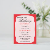 Eenvoudige uitnodigingen van de Partij van de Dage (Staand voorkant)