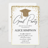 Eenvoudige uitnodigingen van de Partij van de Goud (Voorkant / Achterkant)