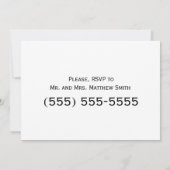 Eenvoudige uitnodigingen voor de repetitie van een (Achterkant)