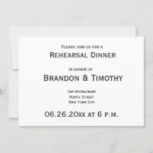 Eenvoudige uitnodigingen voor de repetitie van een