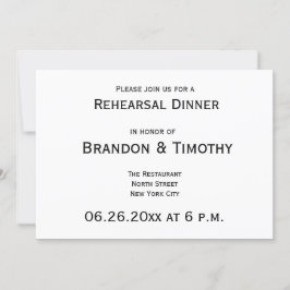 Eenvoudige uitnodigingen voor de repetitie van een