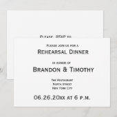 Eenvoudige uitnodigingen voor het houden van een w (Voorkant / Achterkant)