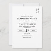 Eenvoudige uitnodigingen voor huwelijken (Voorkant)