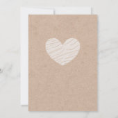 Eenvoudige uitnodigingen voor Rustic Tan en White (Achterkant)