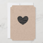 Eenvoudige uitnodigingen voor Rustic Tan en White (Achterkant)