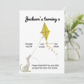 Eenvoudige uitnodigingen voor verjaardagsfeestjes (Staand voorkant)