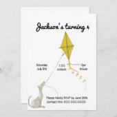 Eenvoudige uitnodigingen voor verjaardagsfeestjes (Voorkant / Achterkant)