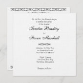 Eenvoudige uitnodigingen voor witbruiloft (Voorkant / Achterkant)