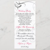 Eenvoudige uitnodigingen voor zwart-witbruiloft (Achterkant)