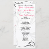 Eenvoudige uitnodigingen voor zwart-witbruiloft (Voorkant / Achterkant)