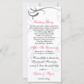 Eenvoudige uitnodigingen voor zwart-witbruiloft (Achterkant)