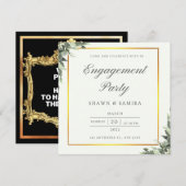 Eenvoudige uitnodigingskaart voor verloving kaart (Voorkant / Achterkant)