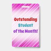 Eenvoudige "uitstekende student van de maand"! bad badge (Achterkant)