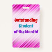 Eenvoudige "uitstekende student van de maand"! bad badge (Achterkant)