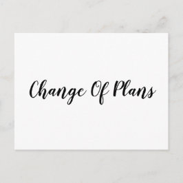 Eenvoudige uitstel bruiloft  aankondigingskaart