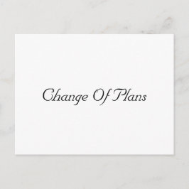 Eenvoudige uitstel van de bruiloft  aankondigingskaart