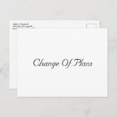 Eenvoudige uitstel van de bruiloft  aankondigingskaart (Voorkant / Achterkant)