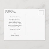 Eenvoudige uitstel van de bruiloft  aankondigingskaart (Achterkant)